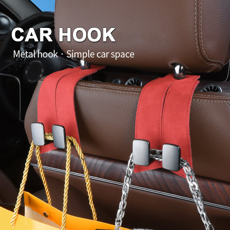 Multi-function Suspension Double Hooks for Car Seat Back